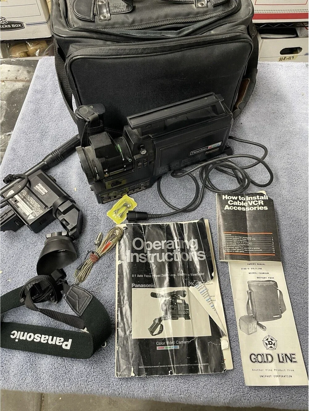 Vintage Panasonic PK-957 Newvicon Color Video Camera  Untested W/ Case & Instruc